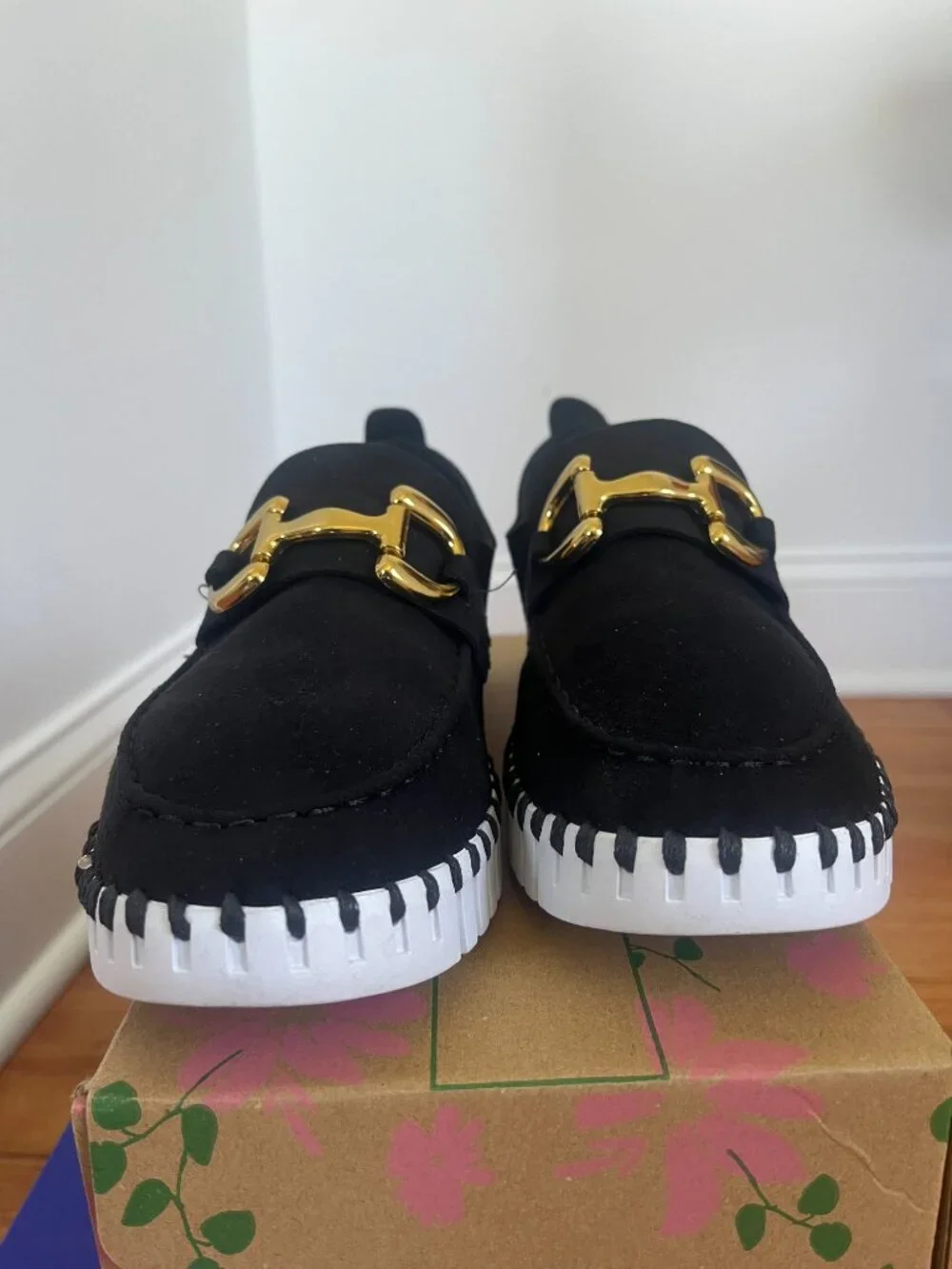 Ilse Jacobsen Hornbæk Black Slip-On Bit Loafers / Sneaker Flats - Size 39 (New)